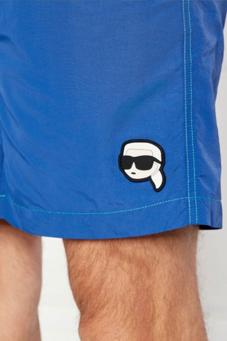Pantaloni de baie, Karl Lagerfeld, Albastru închis, Mini Logo [3]