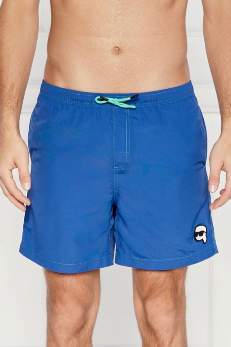 Pantaloni de baie, Karl Lagerfeld, Albastru închis, Mini Logo [1]