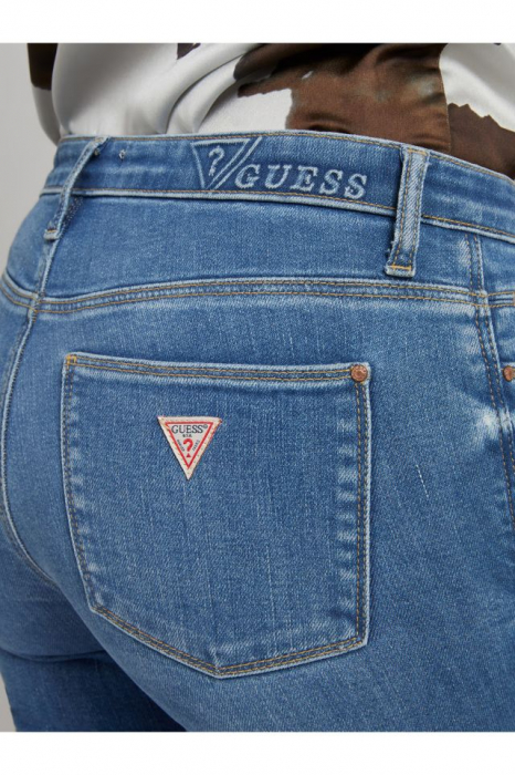 Pantaloni denim dama, Guess, Albastru, Cu talie medie, W27-L32 [4]