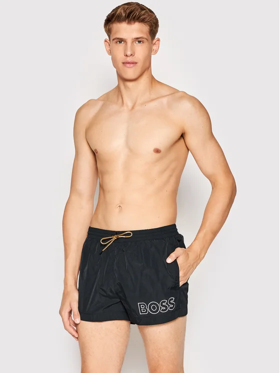 Pantaloni scurți de baie, Boss, Negru [4]
