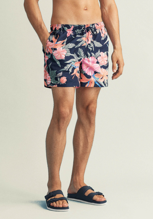 Pantaloni scurți de baie, Gant, Multicolor, Imprimeu Tropical [2]