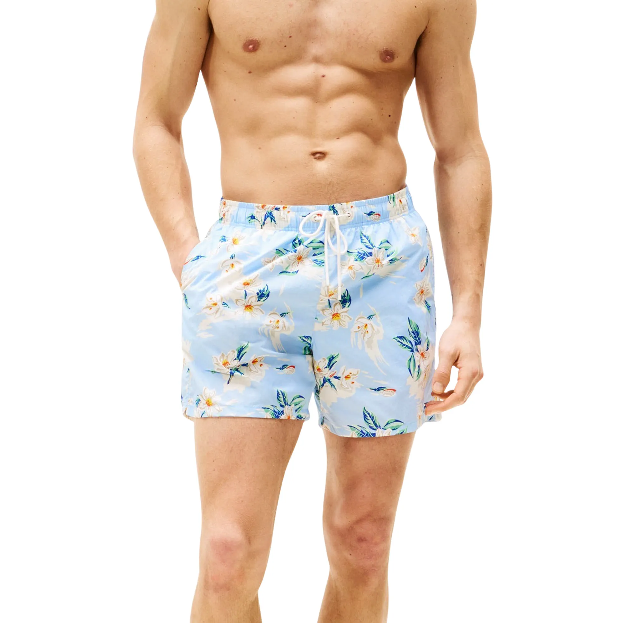 Pantaloni scurți de baie, Tommy Hilfiger, Albastru Deschis, Imprimeu Floral [3]