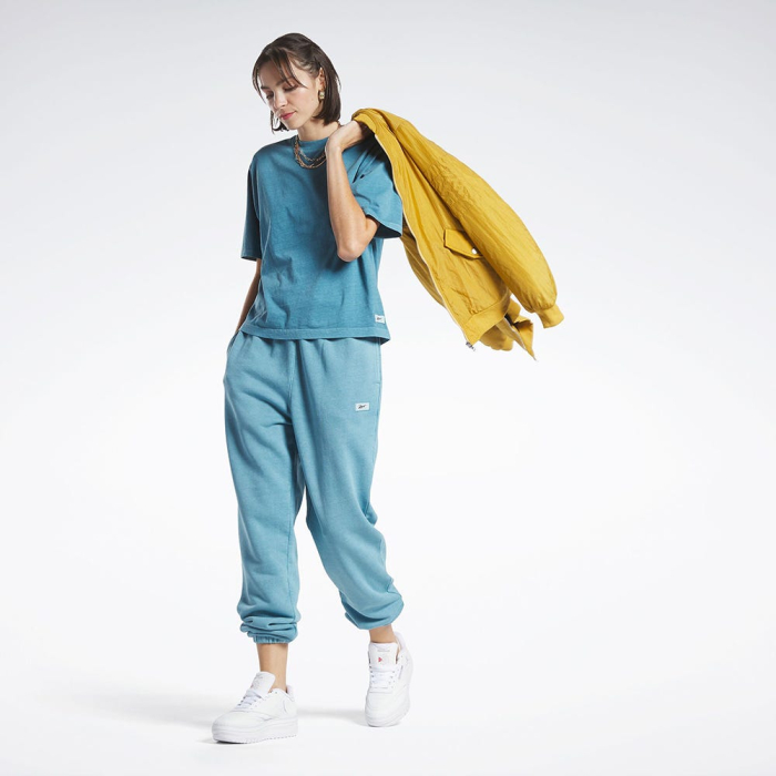 Pantaloni trening dama, Reebok, Albastru, CL RBK ND [2]