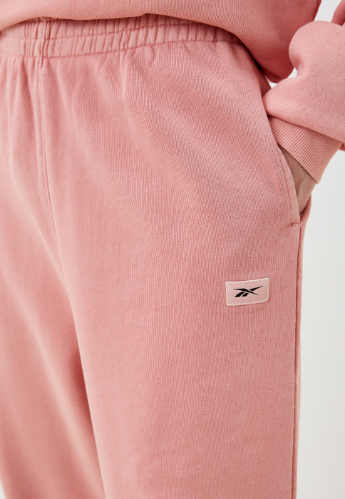 Pantaloni trening dama, Reebok, Roz Pudrat, CL RBK ND, Talie Înaltă [5]