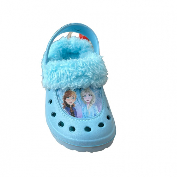 Papuci clogs, Frozen, EVA imblaniti, Disney, Albastru [3]