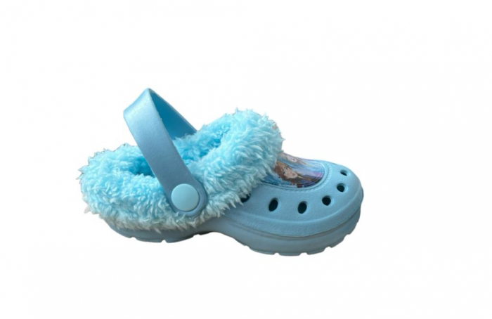 Papuci clogs, Frozen, EVA imblaniti, Disney, Albastru [2]