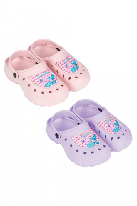 Papuci plaja clogs, Peppa Pig, Sirena, EVA, Roz/Mov [3]