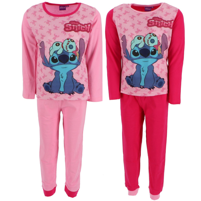 Pijamale copii, Stitch, Bumbac, Roz/Roșu, 2 Piese [2]