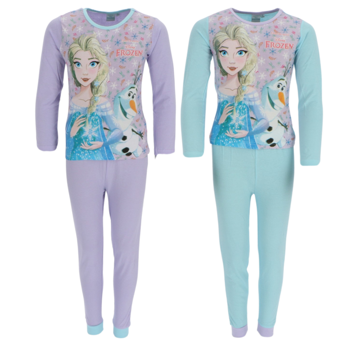Pijamale lungi copii, Frozen, Bumbac, Elsa si Olaf [2]