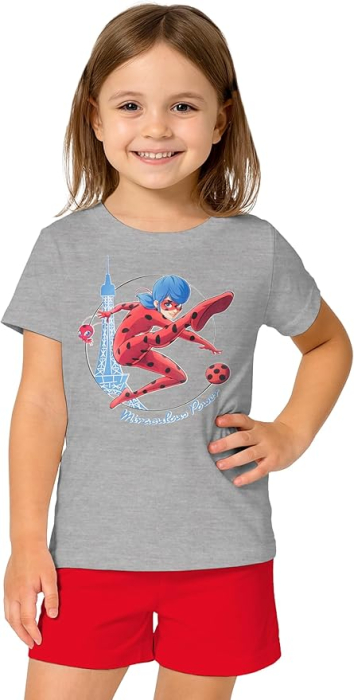 Pijamale scurte copii, Miraculous Ladybug, Bumbac, 2 Piese [6]