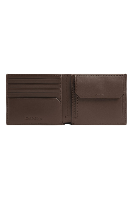 Portofel Bărbați, Calvin Klein, Maro, Piele Naturală, Logo Metalic [3]