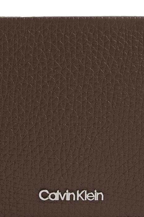 Portofel Bărbați, Calvin Klein, Maro, Piele Naturală, Logo Metalic [4]