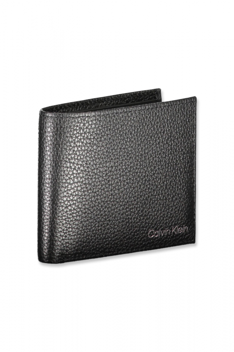 Portofel Bărbați, Calvin Klein, Piele, Negru, Logo Printat, 11x9x1 cm [2]