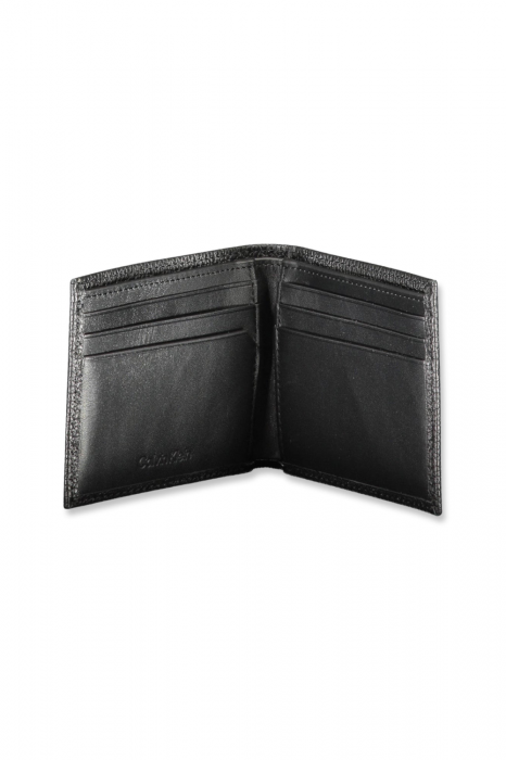 Portofel Bărbați, Calvin Klein, Piele, Negru, Logo Printat, 11x9x1 cm [4]