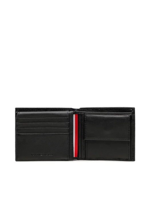 Portofel Bărbați, Tommy Hilfiger, Negru, Central Cc Flap And Coin, Piele Naturală [3]