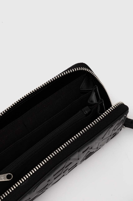 Portofel Dama, Armani Exchange, Negru, Logo in relief [6]