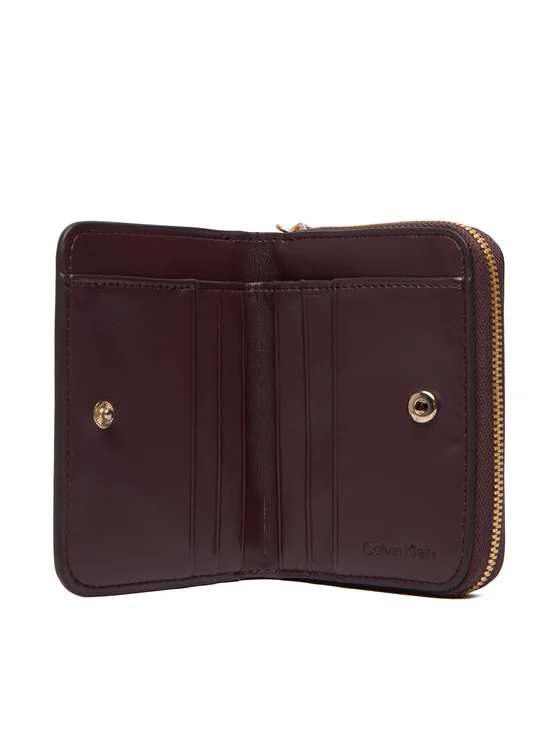 Portofel Dama, Calvin Klein, Burgundy, Piele Naturală [3]
