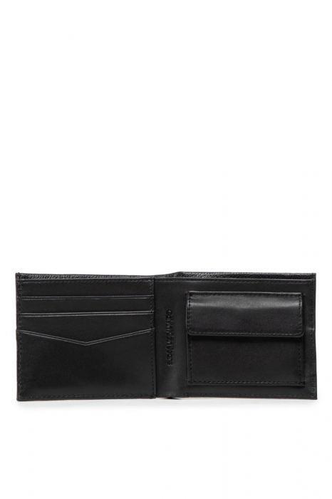 Portofel pliabil de piele, Calvin Klein Jeans, Negru, 10.5 x 9 x 2 cm [5]