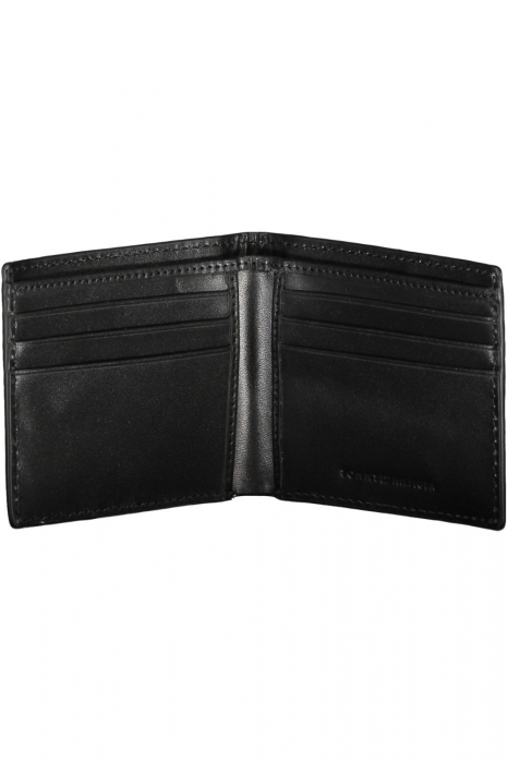 Portofelul Bărbați, Tommy Hilfiger, Piele 100%, Logo Metalic, Negru, 11x9x2 cm [4]