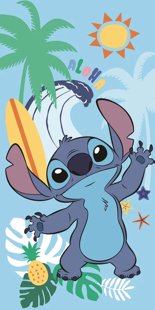 Prosop de baie copii, Stitch, Disney, Bumbac, 140 x 70 cm [1]