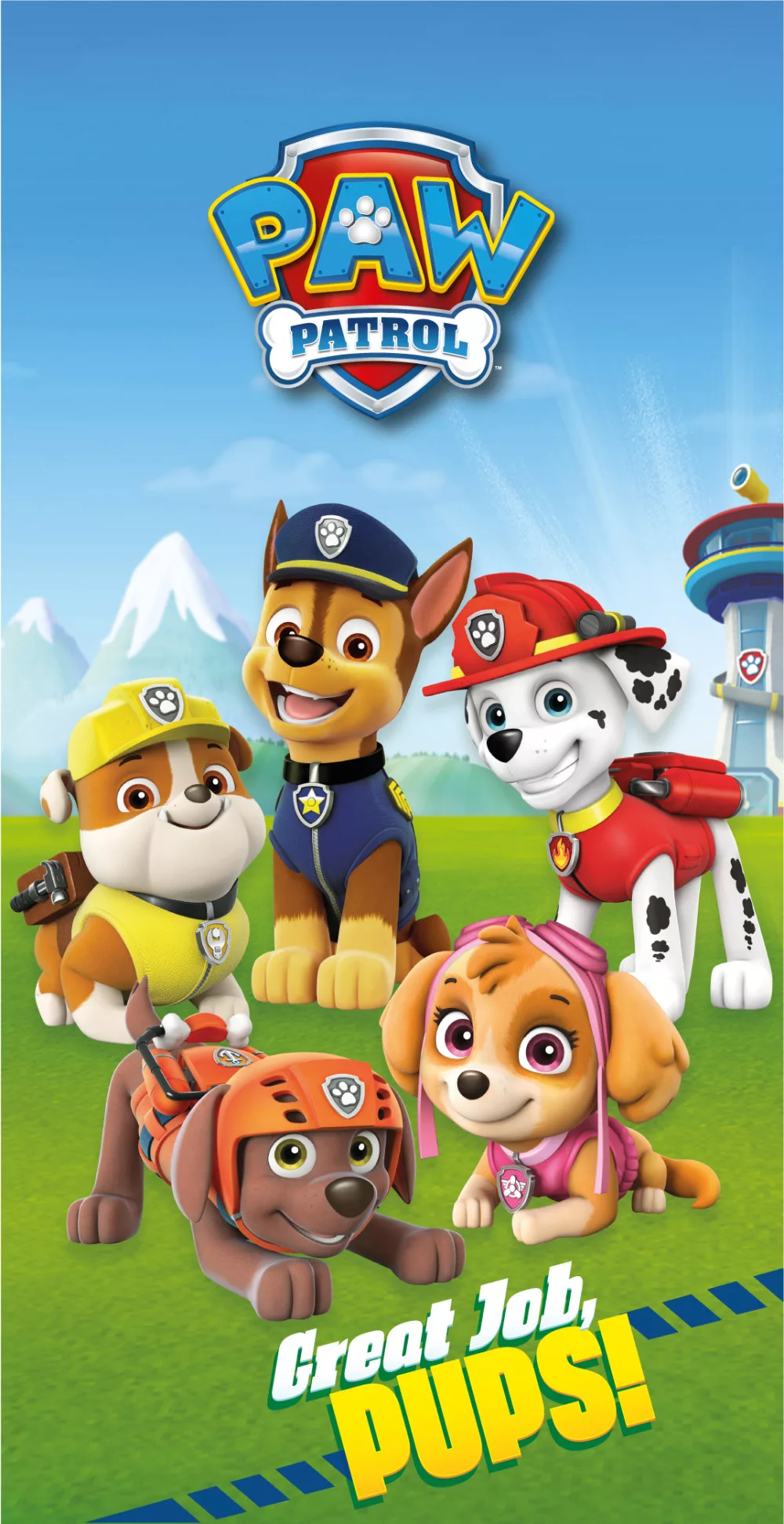 Prosop de baie, Paw Patrol, Bumbac, Multicolor, 140 x 70 cm [1]