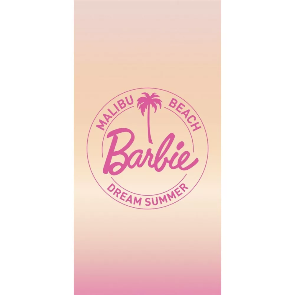 Prosop Plaja, Barbie, Cu Licență, Bumbac, Roz, 140 x 70 cm [1]