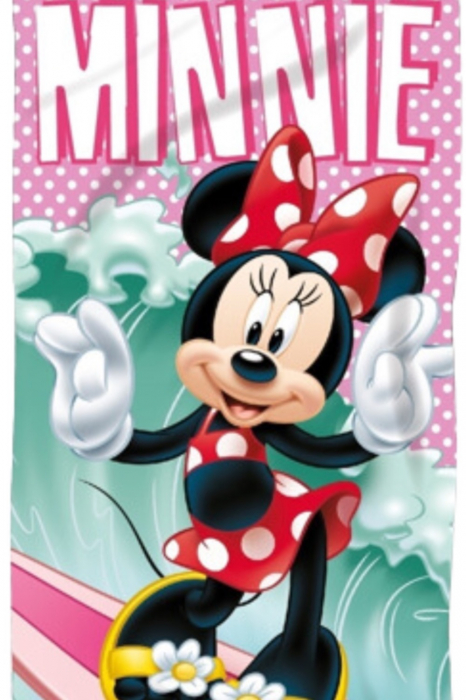 Prosop Plaja Copii, Minnie Mouse, Bumbac, Disney, Roz, 140 x70 cm [2]