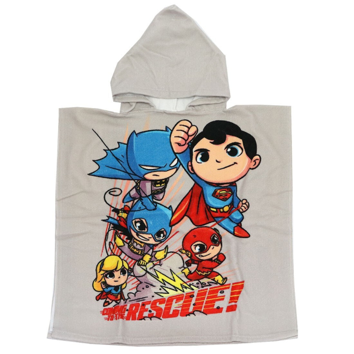 Prosop poncho copii, Batman, Microfibra, 55x110 cm [3]