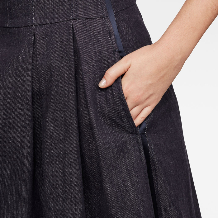 Rochie Dama, G-Star Raw, Din denim cu bustiera strâmtă, Bleumarin [4]