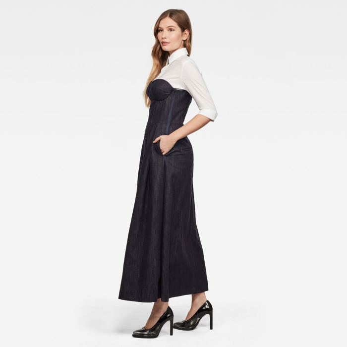 Rochie Dama, G-Star Raw, Din denim cu bustiera strâmtă, Bleumarin [3]