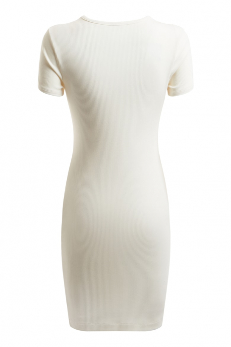 Rochie Dama, Guess, Striată cu decupaj frontal, Cambrata, Alb, S [6]
