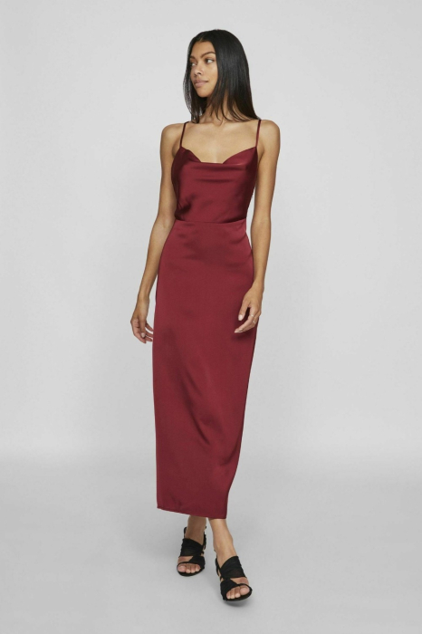 Rochie Dama, Vila, Roz, Cu Bretele, Spate Deschis [2]