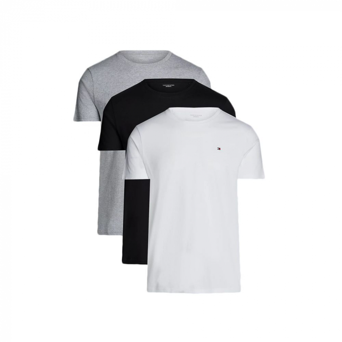 Set 3 tricouri bărbați, Tommy Hilfiger, Bumbac, Logo brodat, Multicolor [1]