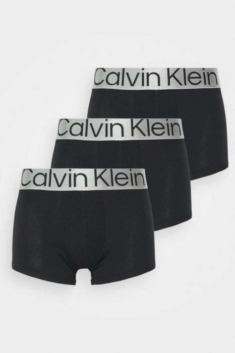 Set de boxeri bărbați, Calvin Klein, Banda lata in talie, Bumbac, Negru [1]