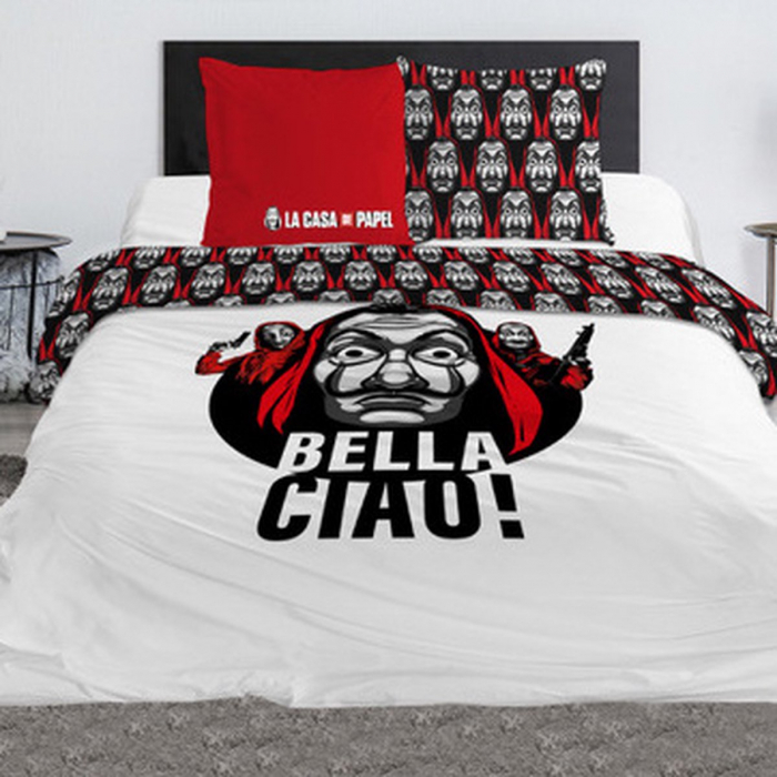 Set lenjerie de pat, La Casa De Papel, Dublu, Bella Ciao, Bumbac [2]