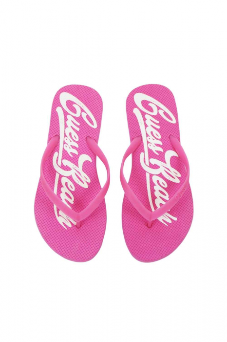 Slapi Dama, Guess, Plaja/Piscina, Logo Text, Roz [2]