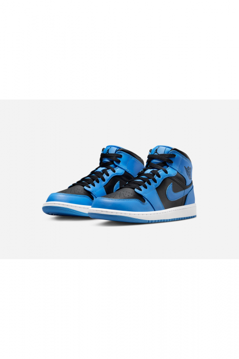 Sneakers Barbati, Air Jordan, 1 Mid, University Blue, Piele [1]