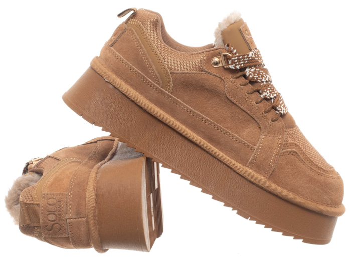 Sneakers Dama, Solo Soprani Couture, Piele Naturală, Cu Platformǎ [4]