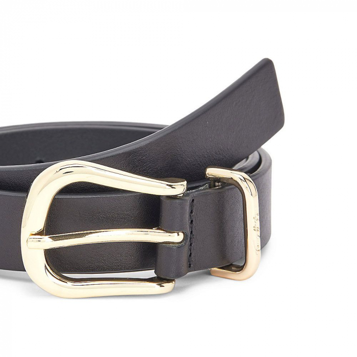 Tommy Hilfiger, Curea de piele Signature Chic, Negru, 80 [2]