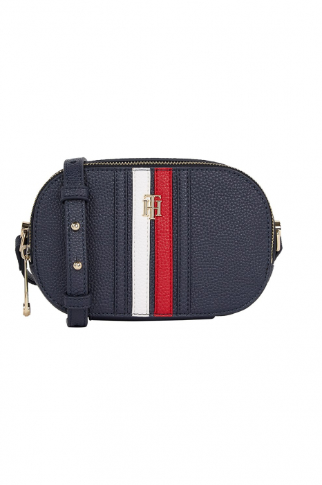 Tommy Hilfiger, Geanta crossbody din piele ecologica, Element, Albastru inchis [1]