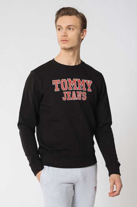 Tommy Jeans, Bluza sport cu imprimeu logo, Rosu, Negru, L [5]