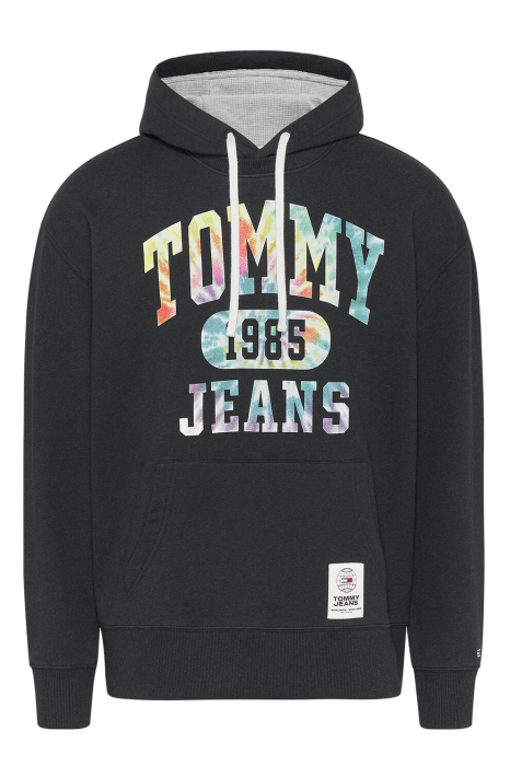 Tommy Jeans, Hanorac Bărbați, Din bumbac organic cu imprimeu, Negru, M [5]