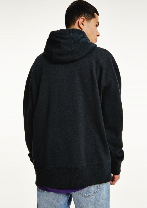 Tommy Jeans, Hanorac Bărbați, Din bumbac organic cu imprimeu, Negru, M [2]