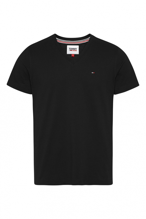 Tommy Jeans, Tricou Barbati, De bumbac organic cu decolteu in V [1]