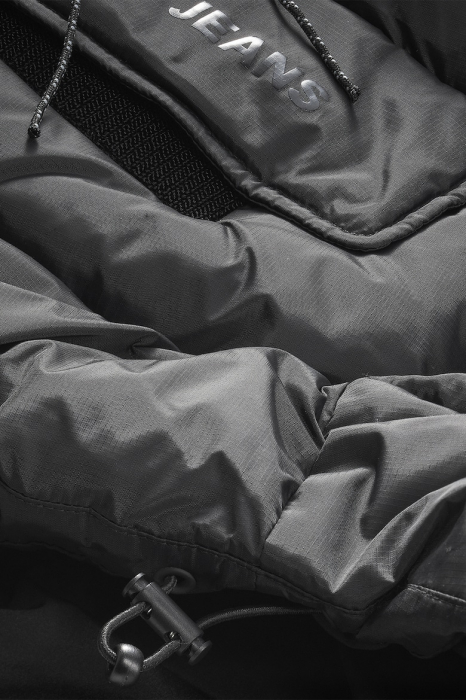 Tommy Jeans, Vesta Barbati, Cu vatelina si aspect matlasat, Negru [8]