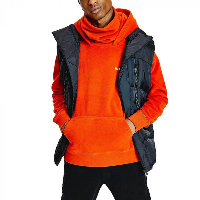 Tommy Jeans, Vesta Barbati, Cu vatelina si aspect matlasat, Negru [4]