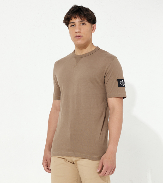 Tricou Barbati, CALVIN KLEIN JEANS, 100% Bumbac organic, Bej [1]