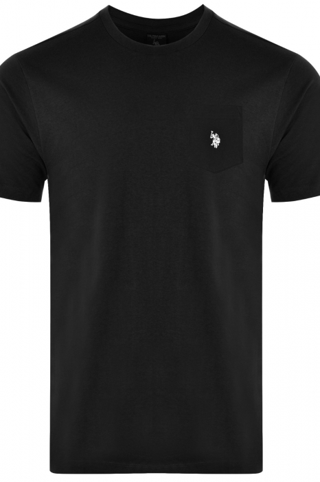 Tricou Barbati cu buzunar, U.S. Polo Assn, Negru, Bumbac, XL INTL [3]