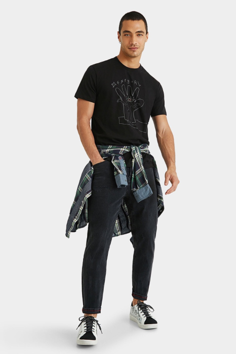 Tricou Bărbați, Desigual, Negru, Bumbac, Imprimeu [4]