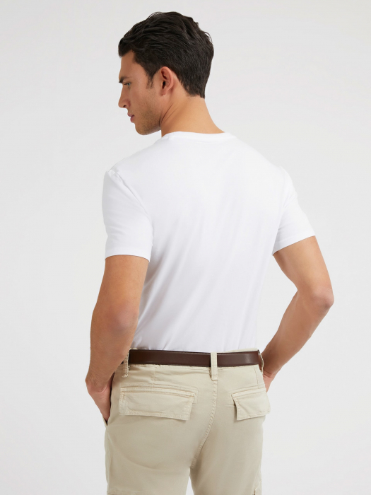 Tricou Barbati, Guess, Alb, Guler rotund, Bumbac, XL [3]